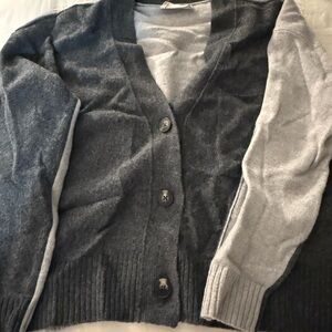 Everlane Charcoal and Light Gray Cardigan